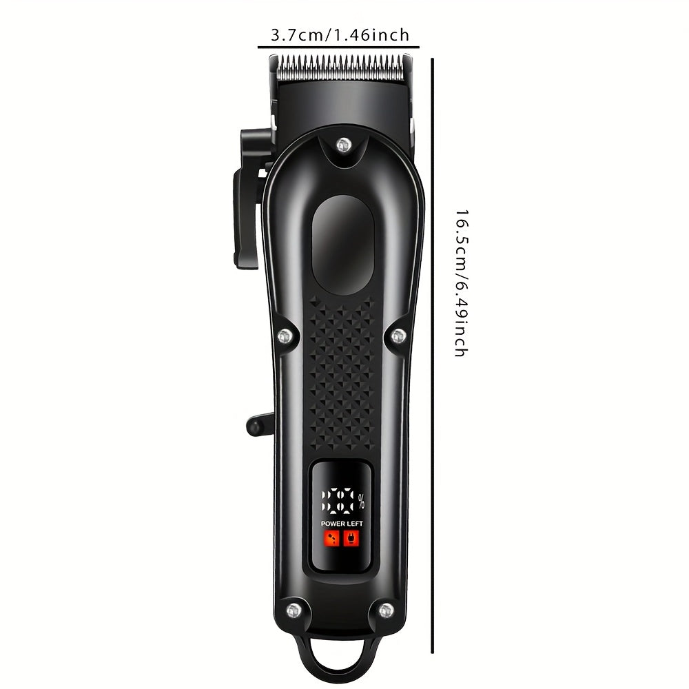 USB Rechargeable Electric Hair Clippers | Professional Home Barber | Portable Hair Trimmer | Black Design | Stylish Hair Cutting Tool | Modern Hair Clipper | Compact Hair Trimmer