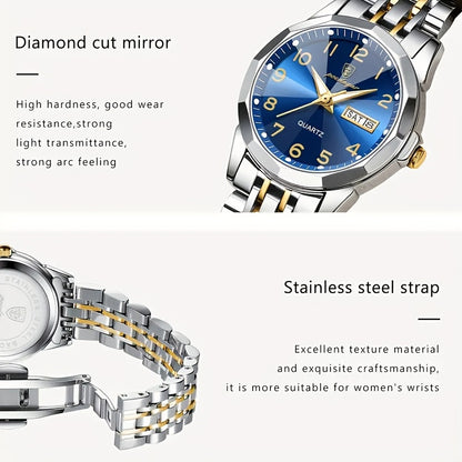 Women'S Minimalist Casual Waterproof Luminous Luxury Quartz Watch from a Top Brand.