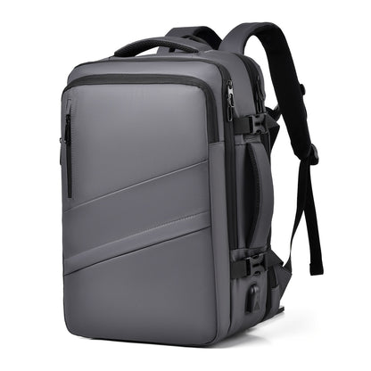 1pc HUABUPS Expandable Travel Backpack with USB Charging Port, 39.62 cm Laptop Backpack for Men & Women, High Quality Business Commuter Backpack with Multiple Compartments, Dilation Design & Padded Straps - Ideal Gift for Chr