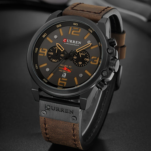 CURREN Men's Sports Watch, Multifunctional Waterproof Wristwatch