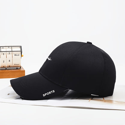 1pc Unisex Casual Embroidered Letter Baseball Cap, Spring/Winter Sun Protection Hip Hop Hat, Lightweight Outdoor Travel Cap