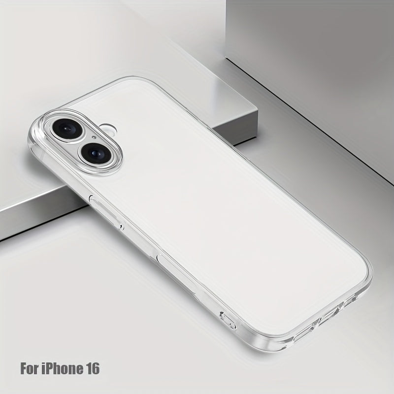 Բջջային հեռախոսի պատյան Iphone 16 Pro Max-ի համար, Բջջային հեռախոսի թափանցիկ պատյան Iphone 16 Plus-ի համար, պարզ և բարակ պաշտպանիչ պատյան TPU փափուկ պատյան