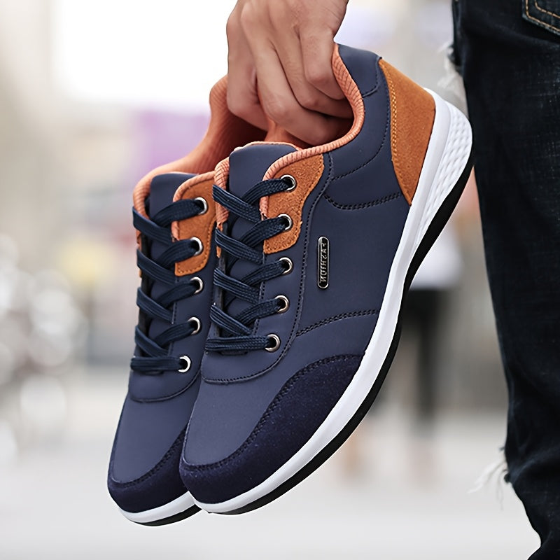 FAYWELLME Unisex Casual սպորտային կոշիկներ, շնչող ցածր վերևից ժանյակավոր սպորտային կոշիկներ, MD ներբանով միաձույլ գույնի բոլոր սեզոնային վազքի կոշիկներ, թեթև գործվածքից վերնամասը սև և արևագույն, հարմարավետ բարձիկ առօրյա հագուստի համար, ամենօրյա կոշիկներ
