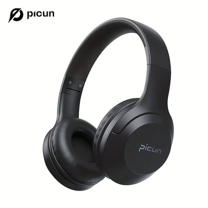 Picun B-01S Wireless Headphones, HD Stereo Sound Over Ear Headphones with Built-in Microphones, Deep Bass 46 Hours Playtime, Headset HiFi Stereo Foldable Lightweight Headset, TF/For Cellphone/PC/Home.