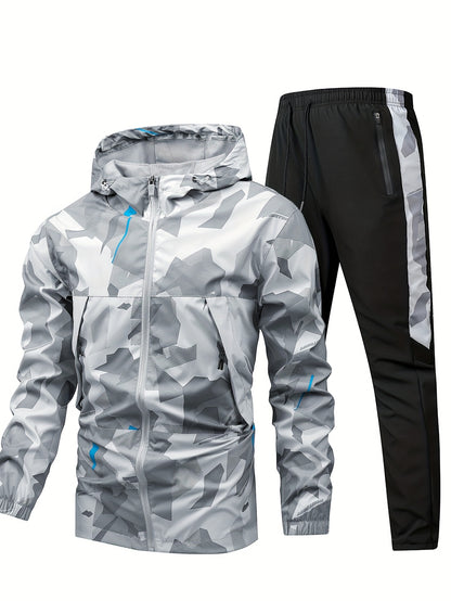 Men'S Long-Sleeve Sports Outfit with Casual Long Pants
