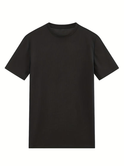 European and American Style Men's Basic Solid Color Set Round Neck Short Sleeve T-Shirt + Shorts Two-Piece Suit
