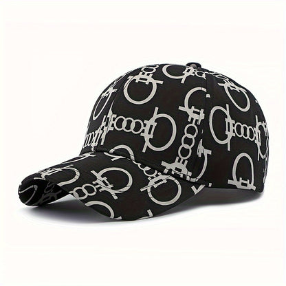 Men'S & Women'S Breathable Baseball Cap - Adjustable, Stylish Black with White Skull & Crossbones Print, Perfect for Spring & Summer, Casual Headwear | Skull Print Cap | Breathable Fabric