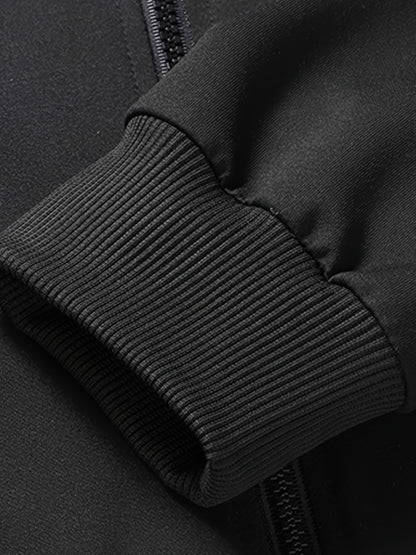 Classic Men's Athletic 2Pcs Tracksuit Set Casual Full-Zip Sweatsuits Long Sleeve Hoodie And Jogging Pants Set For Gym Workout Running