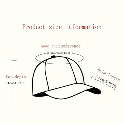 Unisex Baseball Cap with R Letter, Versatile Design, Wide-Brimmed Sun Hat with Badge for Large Head Sizes.