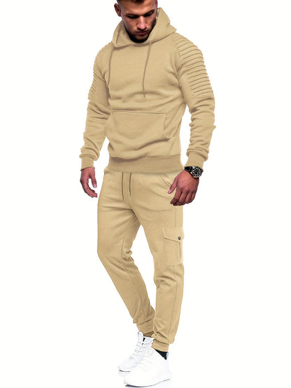 Men's Tracksuit 2 Piece Pullover Hoodie Sweatsuit Sets Casual Jogging Athletic Suits With Drawstring
