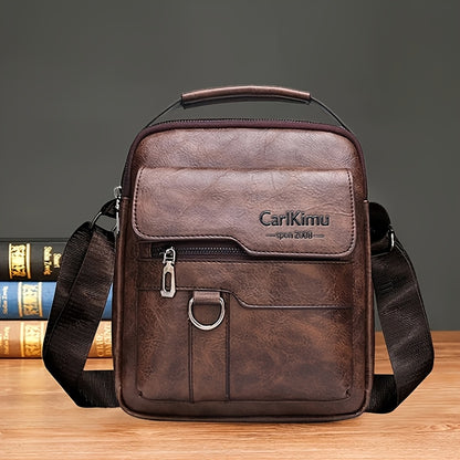New Men's crossbody bag, single-shoulder bag, casual and fashionable, simple and trendy handbag for going out [Zipper direction random]