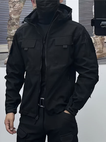 Men's Outdoor Sports Windproof and Plus Velvet Soft Shell Suit