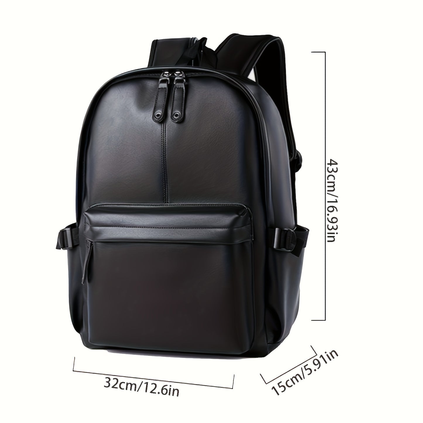 PU Men's Casual Backpack, Outdoor Travel Backpack Student School Bag