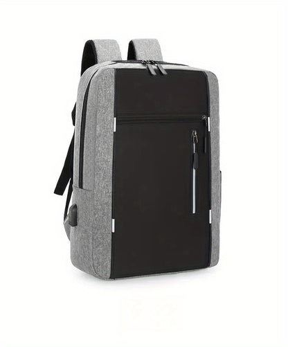 Three-Piece Set: Laptop Bag, Chest Bag, Wallet - Multi-Layer Oxford Fabric Adjustable Shoulder Backpack with Reflective Strip Design, Breathable Wide Strap Large Capacity Casual Storage Bag for Men, Suitable for Daily Commute