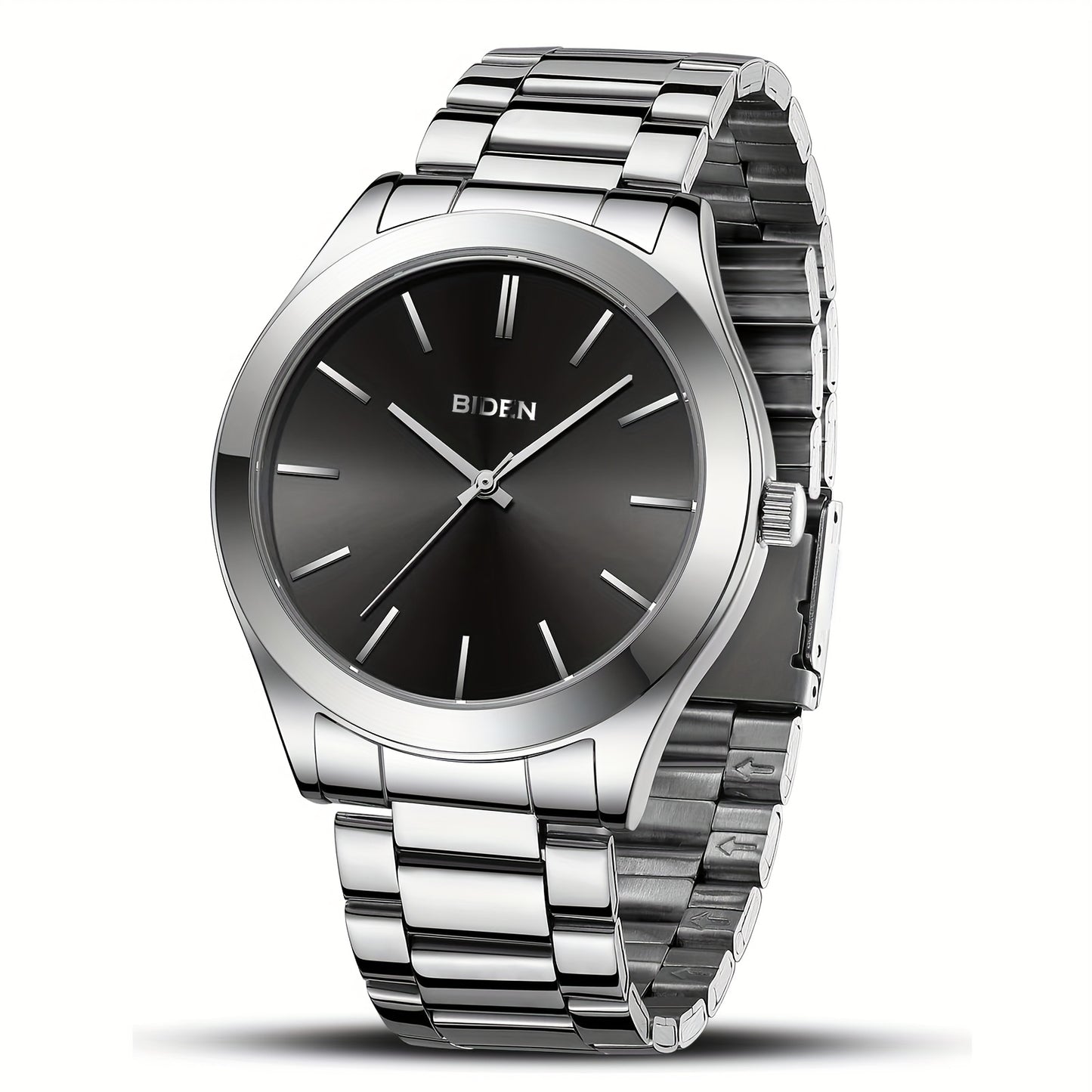 Simple Men'S Watch Black Waterproof Quartz Watch