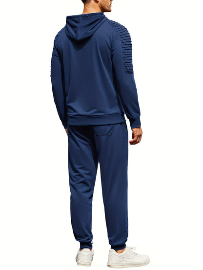 Men's Tracksuit 2 Piece Pullover Hoodie Sweatsuit Sets Casual Jogging Athletic Suits With Drawstring