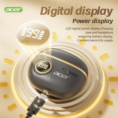 ACER TWS Wireless Earbuds with Deep Bass & Noise Cancellation, Long-Lasting Comfort, HIFI Sound, Touch Controls, Fast Delivery, Compatible with Phones/Tablets/Laptops, Ideal for Running, Music, Business, and More, Wireless Ea