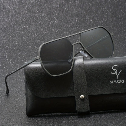 SIYANG Brand Men's Toad Classic Casual Glasses Color Changing Glasses - Day and Night Glasses - Suitable for Gift Giving with Exquisite Packaging, Eyeglass Case and Cloth