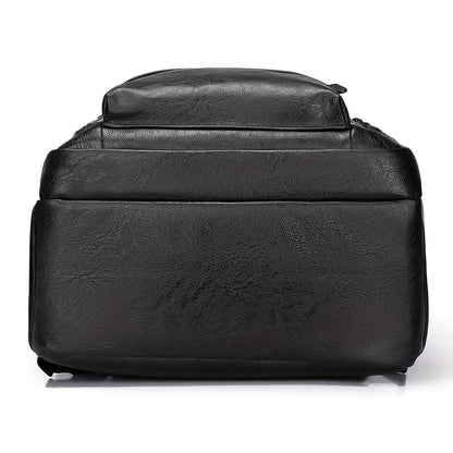 1pc Men's Business Backpack, Casual Synthetic Leather Backpack for Daily Commute, Outdoor & Sporty Style, Fashionable Trendy Backpack 501bd37