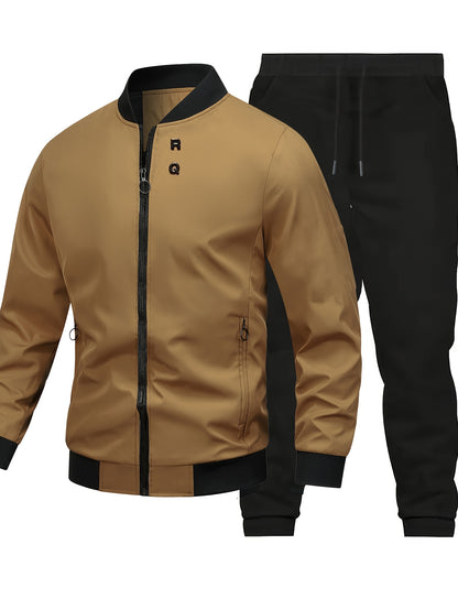 Sports Suit Men'S Spring and Autumn Casual Jacket Set with Matching Men'S Wear