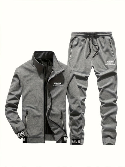 Spring and Autumn Casual Men's Jacket Set