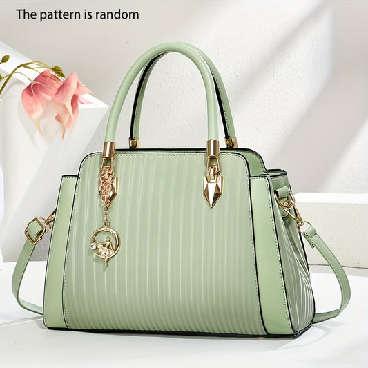 Women's Elegant Convertible Handbag - Large Capacity Purse with Detachable Strap, Golden-Tone Hardware, Zipper Closure - Everyday & Formal Bag for Women - Gift for Her (INCK KMCRK), Ladies Handbags, Travel Tote, Chic Accessor