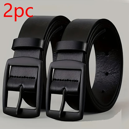 3pcs/2pcs/1pc Men'S Fashion Faux Leather Belts with Metal Pin Buckle - Stylish Designer Waist Straps for Jeans, Plus Size, Light Brown/Black/Dark Brown, Casual Wear Accessory | Stylish Waist Straps | Quality Craftsmanship