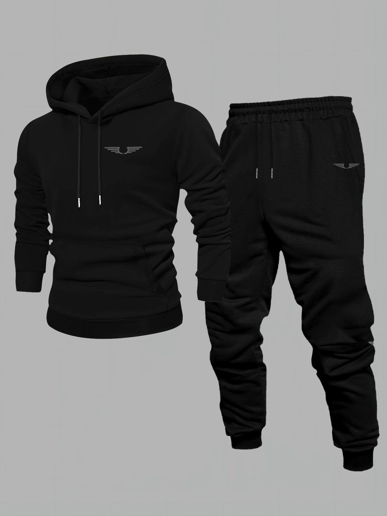Men'S Casual Fleece-Lined Hoodie - "Sonic" Graphic Print, Loose Fit, Long Sleeve Pullover with Kangaroo Pocket, Black, Fall/Winter Streetwear, Casual Wear Hoodie|Graphic Print Hoodie|Fleece Lined Interior, Sweater Hoodie