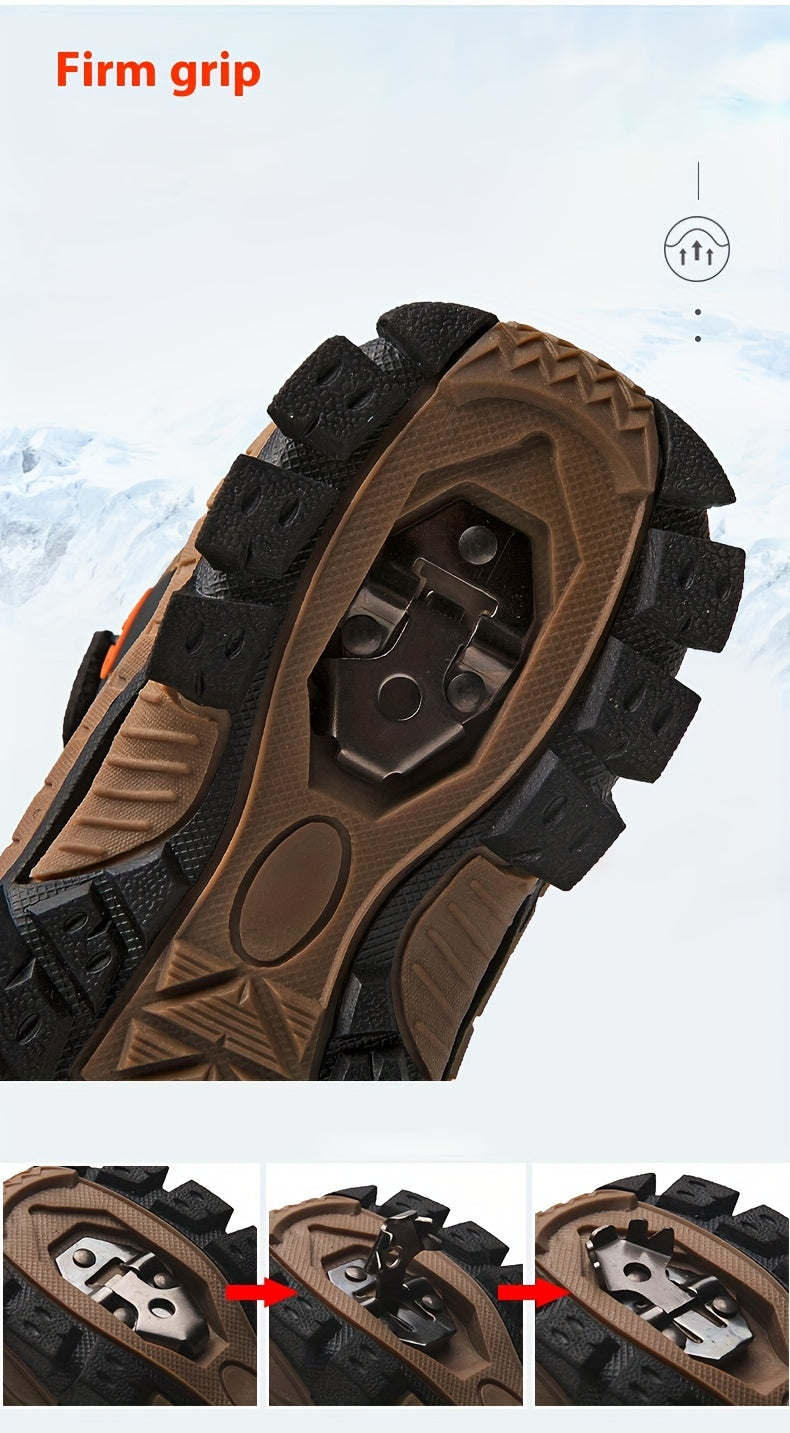 Teen Comfort Plush Lined Hiking Shoes are warm, durable, and comfortable for boys and girls, perfect for fall/winter outdoor adventures, warm and comfortable