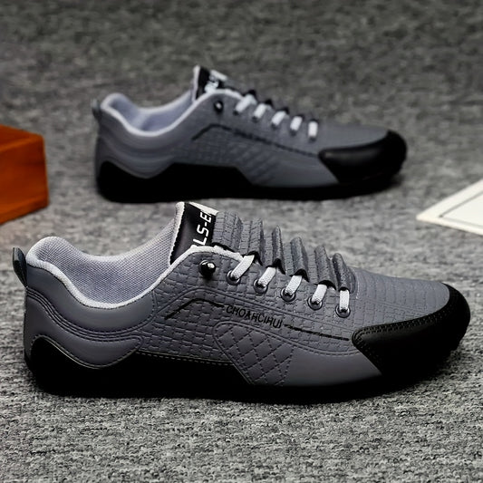 Men'S Casual Sneakers - Comfortable Soft Sole, Breathable Lace-Up Design with Stylish White, Navy, and Orange Color Scheme, Perfect for Spring and Autumn, Casual Footwear | Stylish Casual Shoes | Comfortable Footwear
