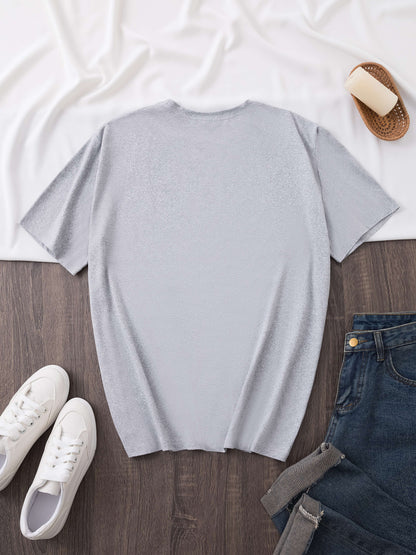 Summer Women'S Front Printed Short-Sleeved T-Shirt, Comfortable And Breathable Fabric, Casual And Sporty Style, Suitable for Spring And Summer