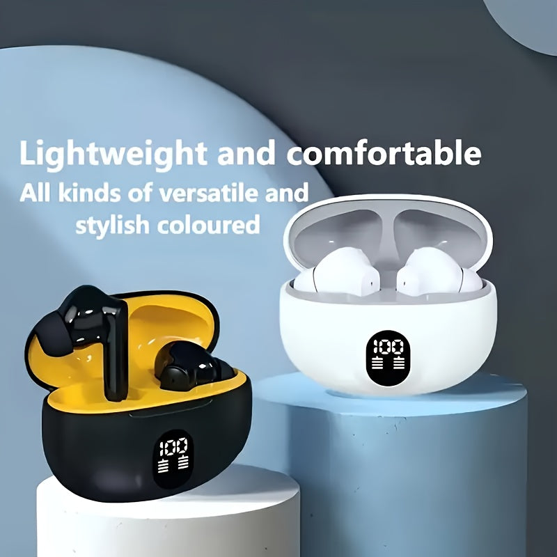 2025 New Model of Wireless Earphones with LED Battery Display, Long-Lasting Battery Life, and High-Fidelity Sound Quality That Feels Like a Music Feast. They Provide a Comfortable and Stylish Earbud Experience, Available in T