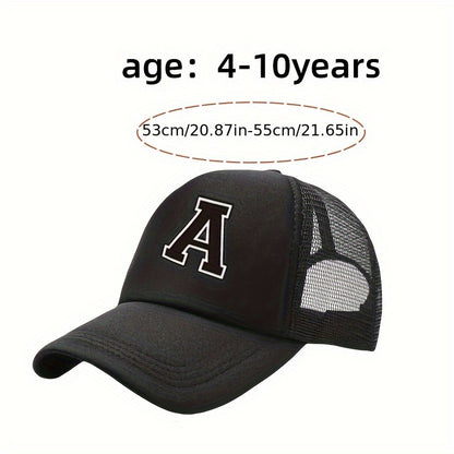 2pcs Youngsters' 26 Letter Print Truck Hat and Chest Bag Set, Fashionable Casual Sun Hat with Portable Storage Wallet, Suitable for Boys Girls Spring Summer Daily Outings, Perfect Back-to-School Season Gift