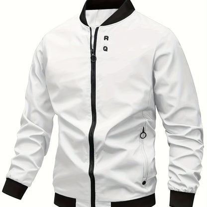 Men's Lightweight Spring Fall Windbreaker Jacket Coat Men's Windproof Outdoor Casual Stylish Zipper Pocket Jacket