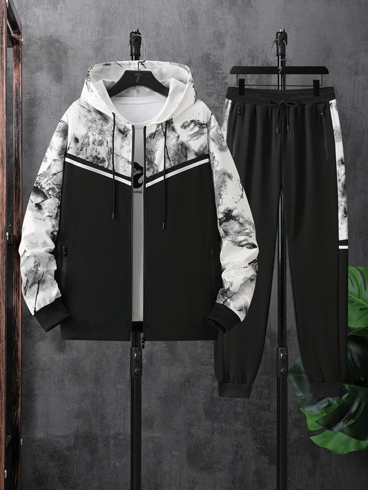 Men's Casual Sportswear Set: New Summer Fashion Hooded Jacket Two-Piece Outfit