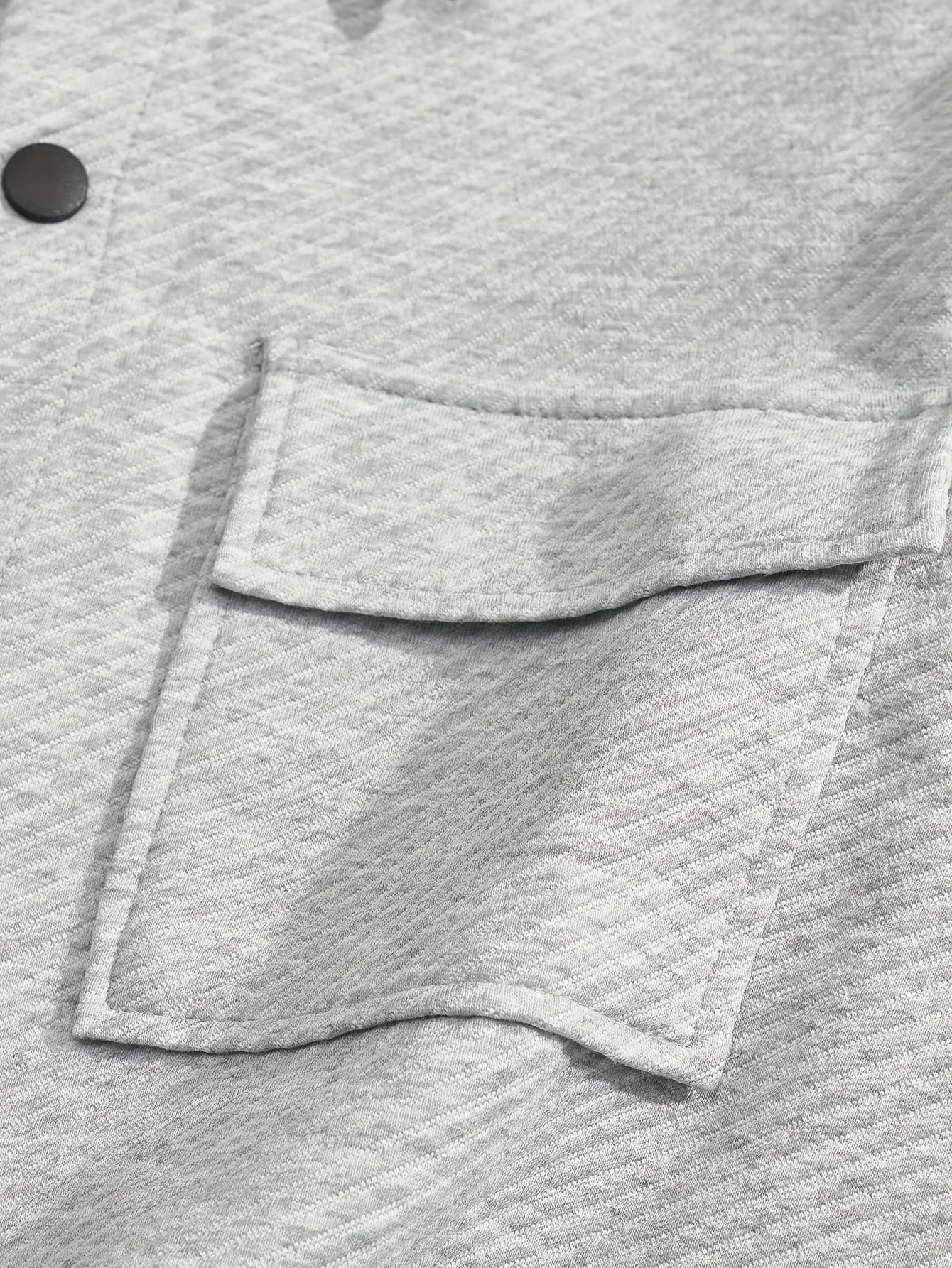 Men's Casual Sportswear Set - Long Sleeve Button-Up Shirt & Joggers, Stretch Fabric, Spring/Fall Collection