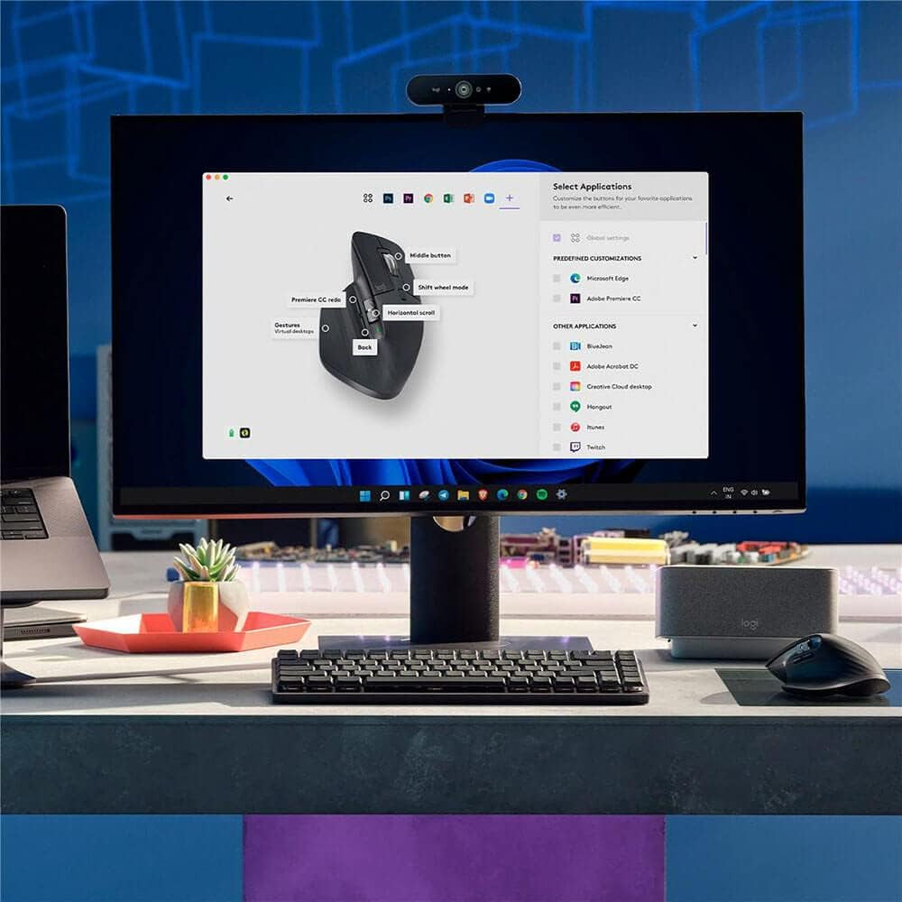 Logitech MX Master 3S - Wireless Performance Mouse with Ultra-Fast Scrolling, Ergo, 8K DPI, Track on Glass, Quiet Clicks, USB-C, Bluetooth, Windows, Linux, Chrome - Graphite