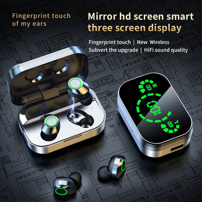 Hi-Fi Sound Wireless Earbuds with LED Charging Case, Touch Control, Noise-Canceling In-Ear Headphones, Wireless Connectivity, Quick Charge Compatible, Voice Call Noise Reduction, and Battery Indicator - Ideal for Gaming & Spo