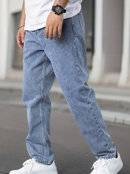 Men'S Classic Straight Leg Jeans - Cotton Blend, Relaxed Fit, All-Season Comfort, Casual Non-Stretch Jeans with Two Front Pockets, Allseason Jeans | Casual Straight Leg Jeans | Comfortable Fit Jeans