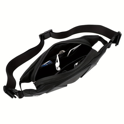 1pc Men's New Fashion Hard Shell Bag, Chest Bag Outside Crossbody Bag, Sports Bag Casual Fanny Backpack