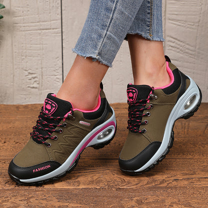 Women'S Athletic Sneakers, Thick Sole Soft Sole Fashion Outdoor Hiking Non-slip Casual Walking Shoes