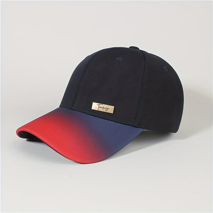 2025 Spring Autumn Summer Winter New Gradient Color Men'S and Women'S Hard Top Baseball Cap High Quality Simple Fashion Advanced Travel Running Cycling Versatile Duckbill Hat Beautiful Hats Two Colors