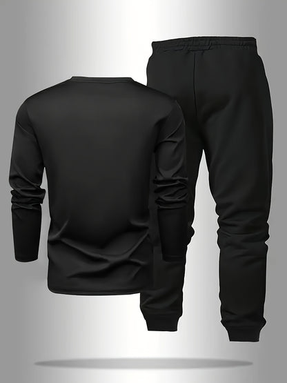 Men's Casual Comfortable Breathable Printed Loungewear Pants Set