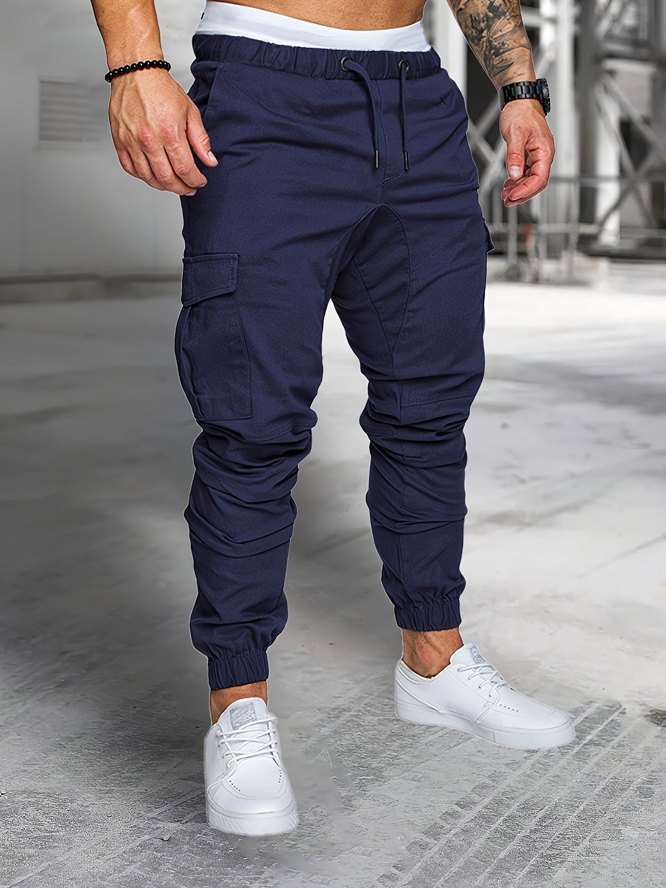 Men's Cargo Pants Outdoor Hiking Multi-Pocket Utility Long Trousers, Casual Style, For All Seasons