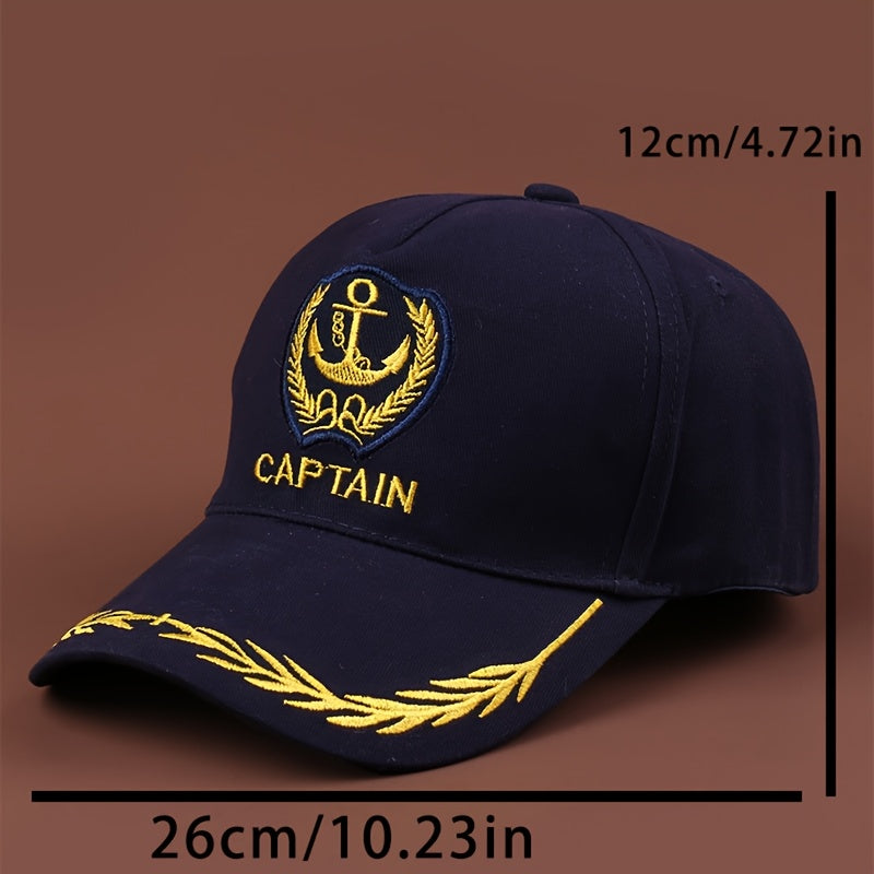 One Fashionable Casual Boat Anchor Baseball Cap Unisex Hat Adjustable Outdoor Portable Visor