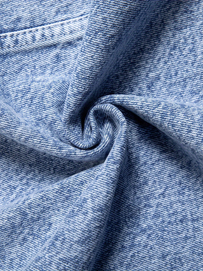 Men's Denim Jacket, Turn-Down Collar, Regular Fit Classic Design Denim Coat For Spring & Autumn