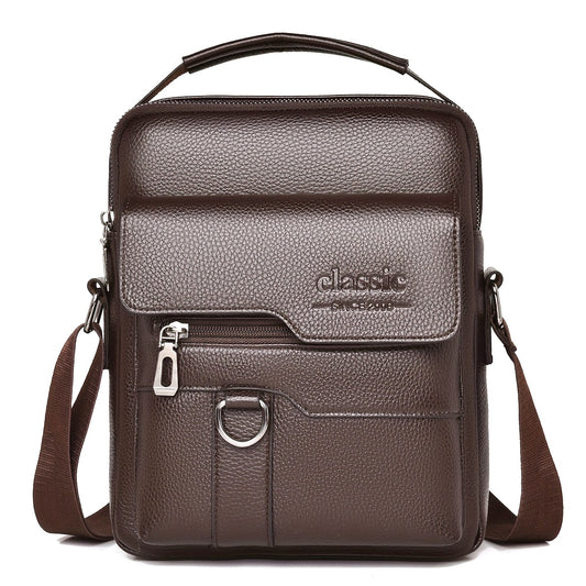 WEIXIER Men'S Vintage Shoulder Bag - Sleek Business Messenger Bag with Multiple Compartments, Detachable Strap, Perfect for Office or Casual Use, Valentine'S Day Gift for Husband or Boyfriend, Crossbody Bag