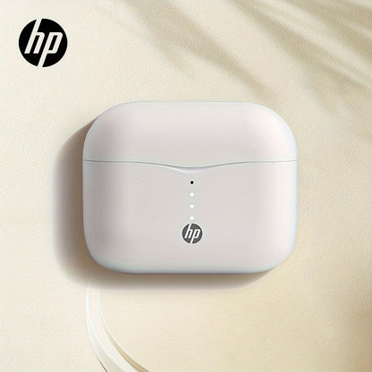 HP True Wireless ականջակալներ, թեթև ականջակալներ ներկառուցված միկրոֆոնով, որոնք ապահովում են հիանալի ձայն և երկար հեռավորության վրա կապ, լիցքավորման պատյանով - հարմար են և՛ iPhone-ի, և՛ Android սարքերի համար։