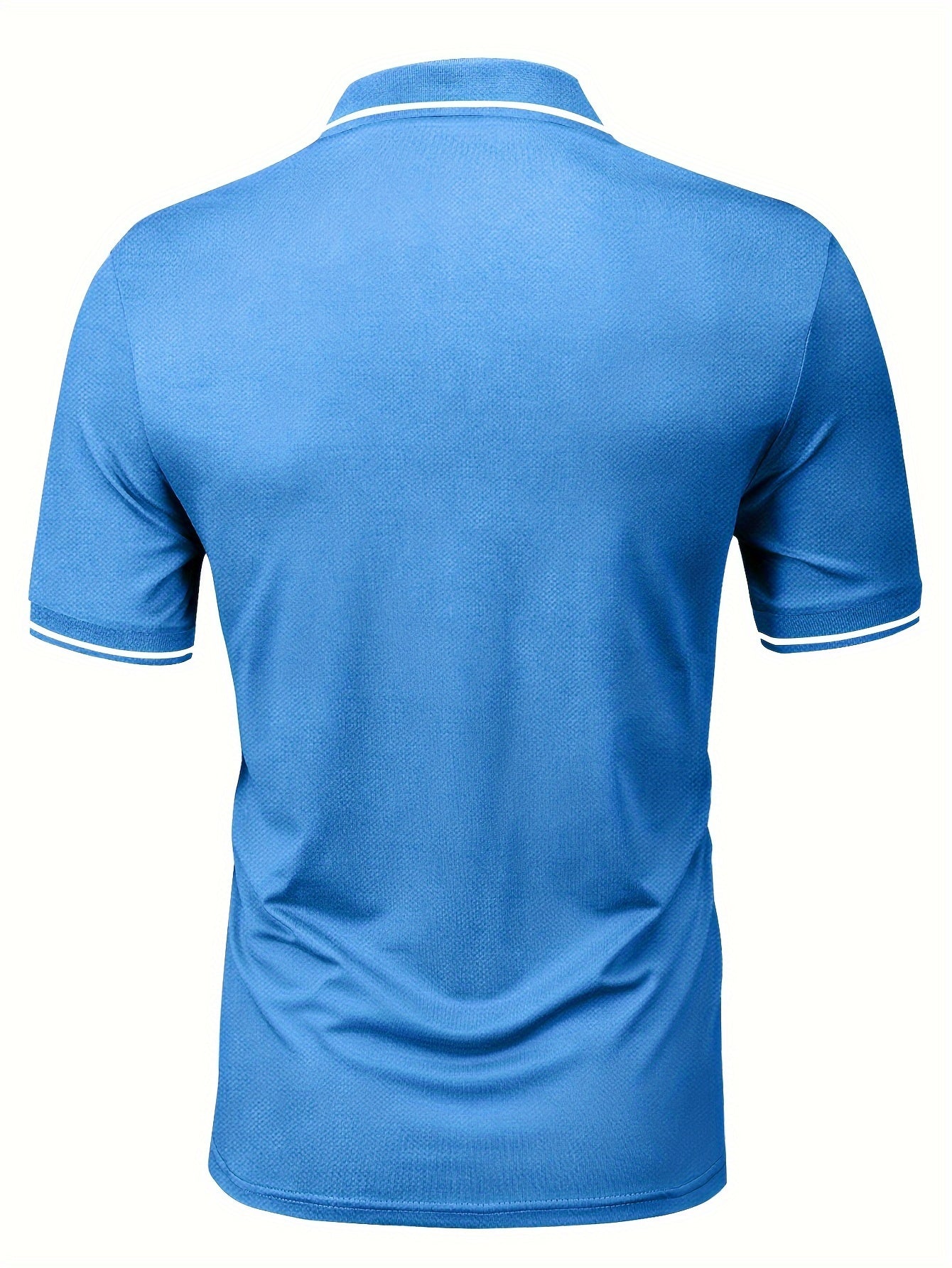 Pearson OBM Men'S Classic Breathable Knit Polyester Polo Shirt - Casual Style, Solid Color, Regular Fit with Slight Stretch, Summer Collared Top with Button Detail