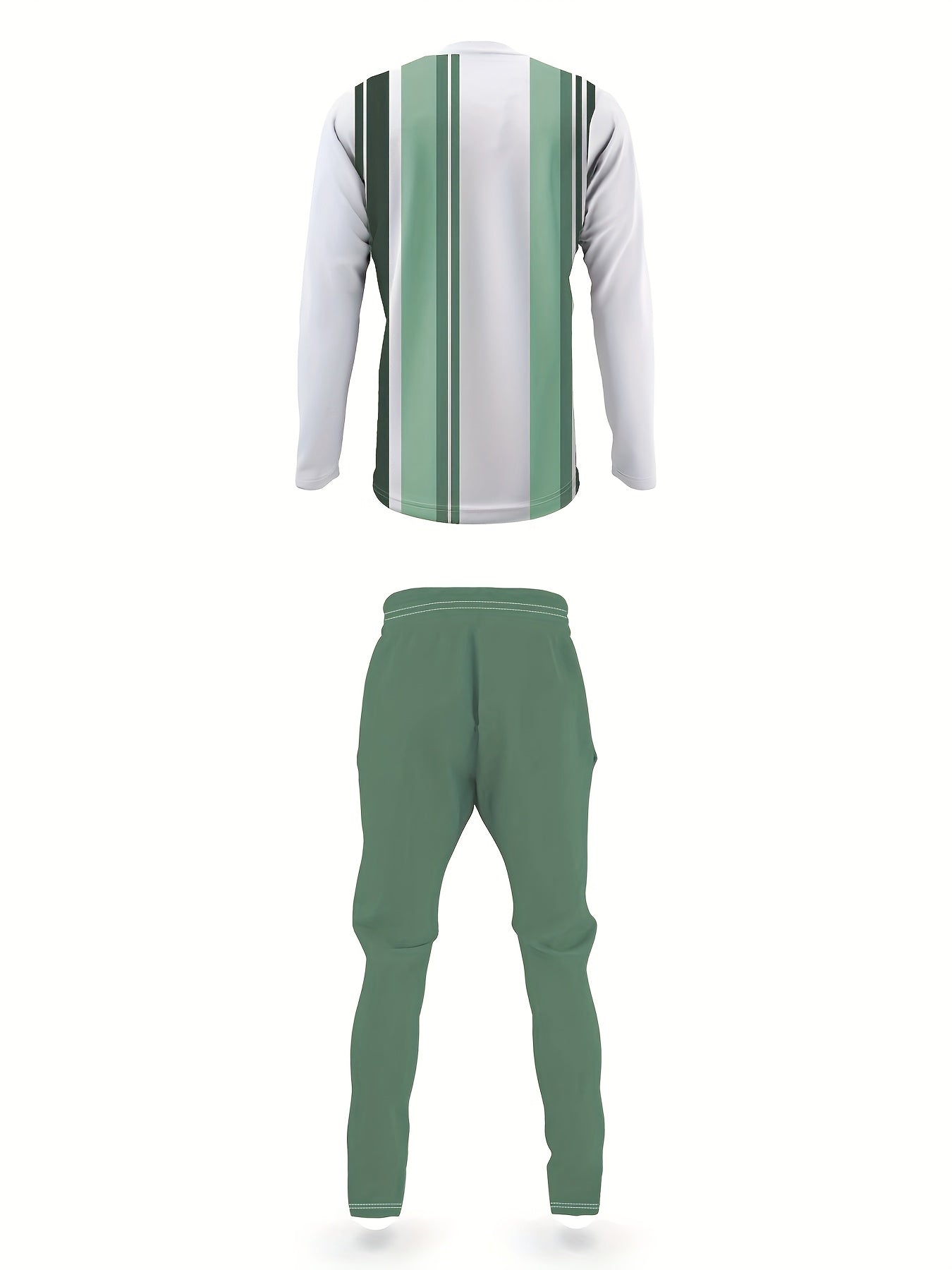 Men's Casual Fashion Round Neck Sweatshirt & Joggers Set - Polyester, Machine Washable, Printed Design for Spring/Fall